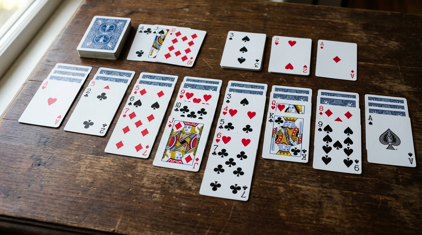 classic solitaire patience illustration for Free Solitaire Online